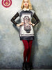 Clearance - pearl sleeves retro wool dress