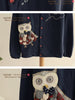 sleepy owl decorative cardigan