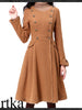 vintage military heroine brown coat