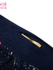 starry sky pattern asymmetric pleated skirt