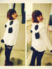 panda hooded plush coat