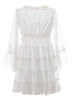 v neck floral lace dress
