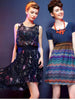 starry sky pattern asymmetric pleated skirt