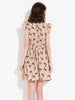 Clearance - snow deer bowknot dress in beige
