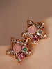 sparkling fireworks star shaped earrings