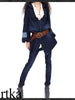 ready for fall knitted denim coat