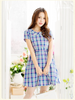 preppy in plaid dress