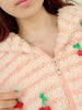 sweet cherries fluffy hooded coat