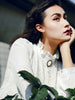 Miss Hepburn retro lace chiffon shirt