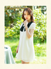 scholarly chiffon bow dress