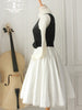 vintage Hepburn lace bow dress