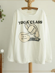 kawaii yoga class long sleeve top