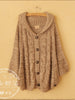 fall cable cape cardigan