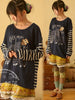 Clearance - owl family striped top