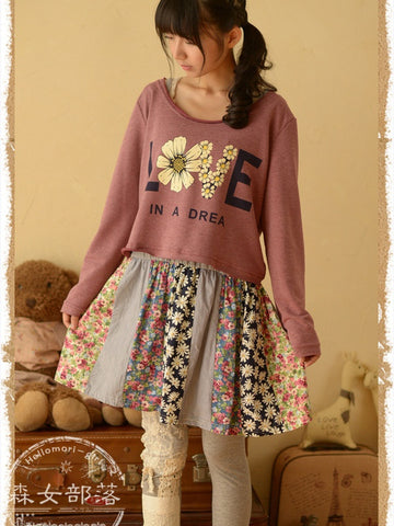 love two-piece floral dress