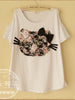 floral feline shirt