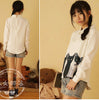 feline friends blouse