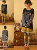 Clearance - owl family striped top
