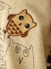 Clearance - owl family striped top