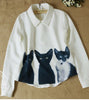 feline friends blouse