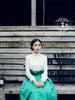 Miss Hepburn retro lace chiffon shirt