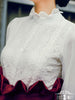Miss Hepburn retro lace chiffon shirt