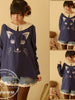 embroidered cat long sleeve top