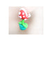Super Mario Piranha flower stud earrings