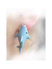 little shark stud earrings