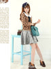 scholarly plaid skirt