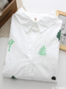 trail of tree embroidered shirt