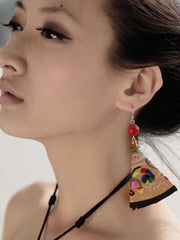 butterfly embroidery earrings