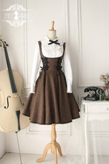 mocha forest cake overall dress