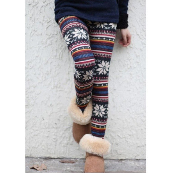 Warm outlet christmas leggings