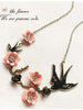 sparrow and plum blooming necklace