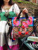 summer blooming embroidered messenger bag