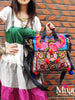 summer blooming embroidered messenger bag