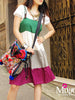 summer blooming embroidered messenger bag