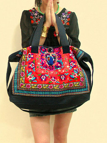 trip to Thailand embroidered messenger bag